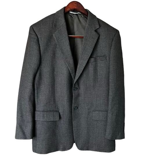 Pronto Uomo Houndstooth Lambswool Sport Coat Career Jacket 40R - Picture 1 of 7